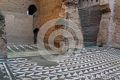 Baths of Caracalla in Rome, Italy Stock Photo