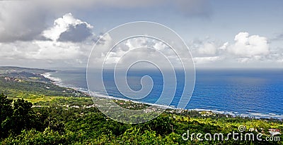 Bathsheba coastal view from Hackleton`s Cliff in Barbados Stock Photo