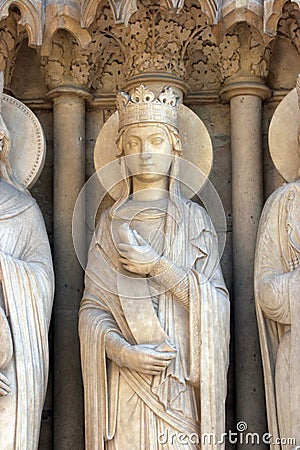 Bathsheba, Notre Dame Cathedral, Paris Stock Photo