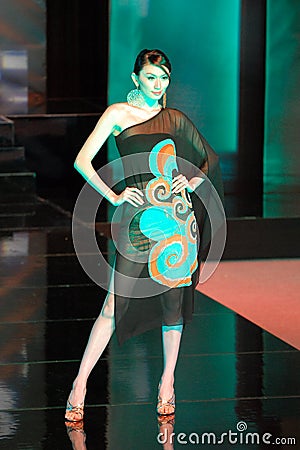 Batik Fashion show Editorial Stock Photo