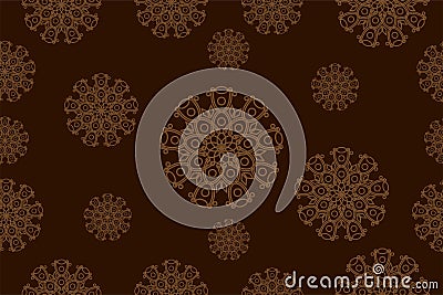 Batik indonesia fabric design template. Beautiful seamless abstract geometric flowers pattern. Monochrome Stylish graphic design. Vector Illustration