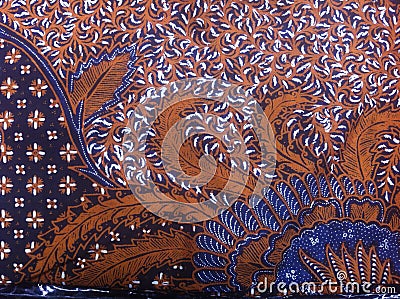 Batik, Indonesia Traditional Fabric Stock Photo