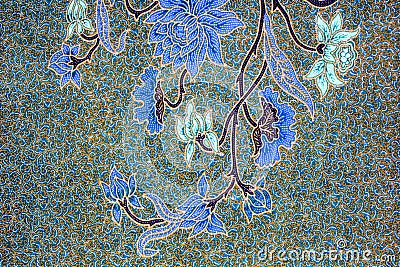 Batik sarong pattern background in Thailand, traditional batik Stock Photo