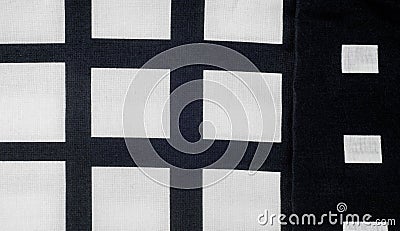 Batiste fabric texture. Checkered black and white dice Stock Photo