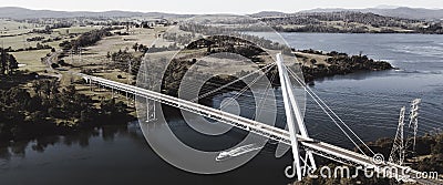 Batman Bridge by the Tamar river near Sidmouth. Stock Photo