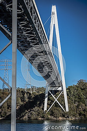 Batman Bridge by the Tamar river near Sidmouth. Stock Photo