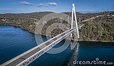 Batman Bridge by the Tamar river near Sidmouth. Stock Photo