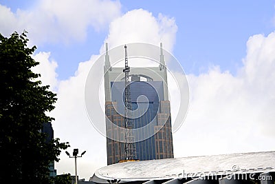 The Batman and C3PO buildings in Nashville Tennessee USA Editorial Stock Photo