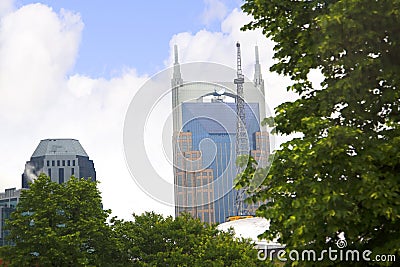 The Batman and C3PO buildings in Nashville Tennessee USA Editorial Stock Photo