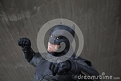 Batman in a fight with clenched fists Editorial Stock Photo