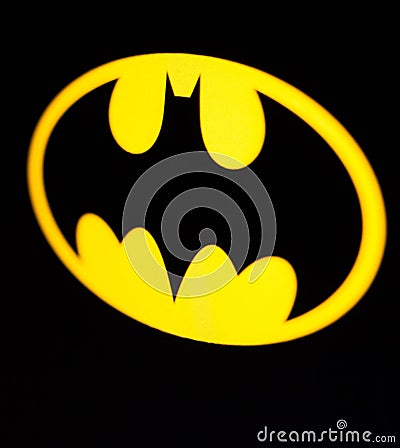 Batman logo on the screen Editorial Stock Photo