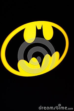 Batman logo on the screen Editorial Stock Photo