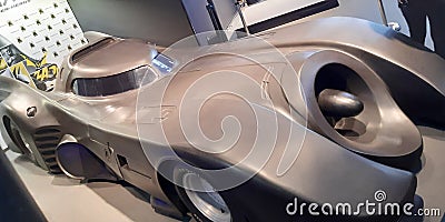 Batmobile Batman Car replica in show car exhibition Editorial Stock Photo