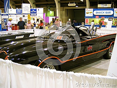 Batmobile Exhibit, Los Angeles County Fair, Fairplex, California, USA Editorial Stock Photo