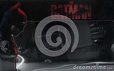 Batmobile from movie the batman 2022 packaging pack Editorial Stock Photo