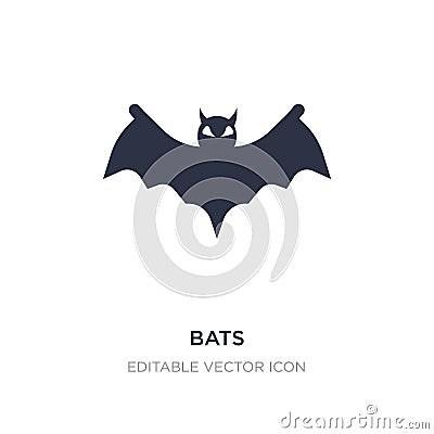 bats icon on white background. Simple element illustration from Halloween concept Vector Illustration