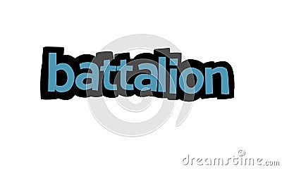 BATTALION background writing vector design Stock Photo