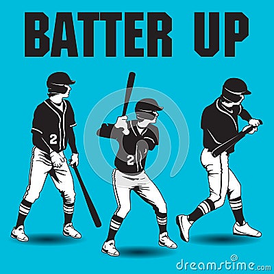 Batter up baseball artwork Vector Illustration