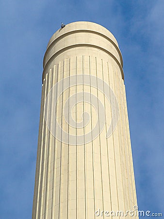 Battersea Power Station chimney in London Stock Photo