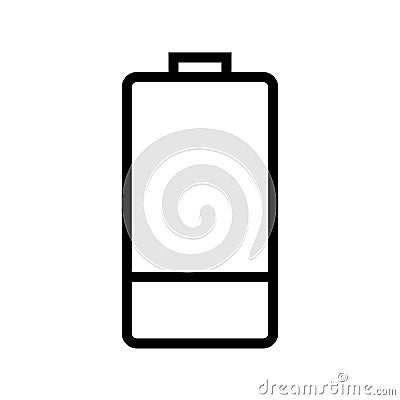 Low battery line icon Vector Illustration