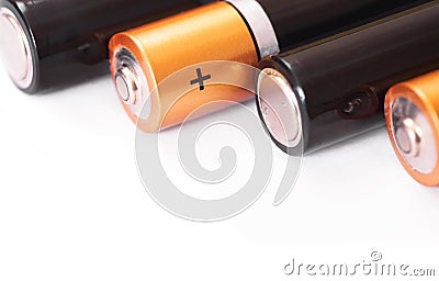 Battery aa alkaline cadmium chemical Stock Photo