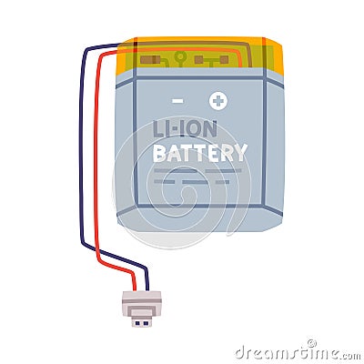 Battery Accumulator as Energy Storage Device Vector Illustration Vector Illustration