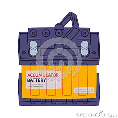 Battery Accumulator as Energy Storage Device Vector Illustration Vector Illustration