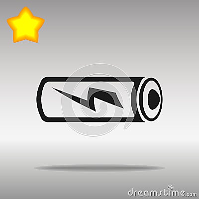 Battery black Icon button logo symbol Vector Illustration