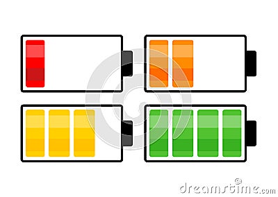 battery charge level vector symbol icon design. Beautiful illustration isolated on white background Vector Illustration