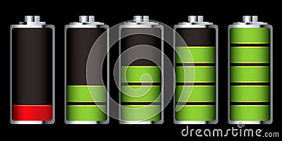 Battery charge section Stock Photo