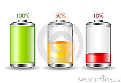 Battery charging Vector Illustration