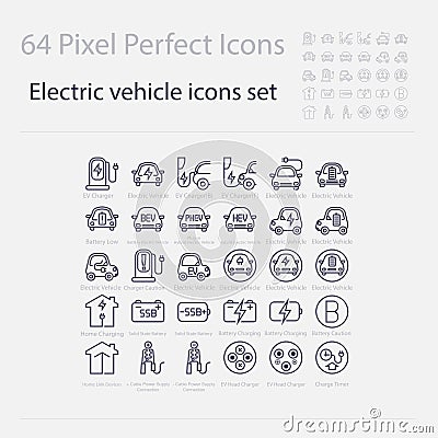 Battery Electric Vehicle Icon.BEV,EV.Electric car.Charger station.Battery power plug Vector Illustration