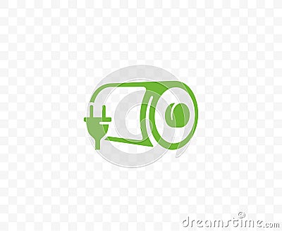 Battery with electrical plug icons design. Accumulator and alkaline battery graphic Vector Illustration