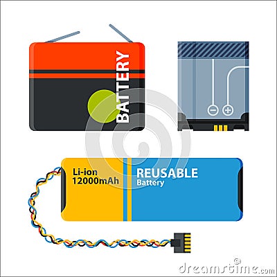 Battery energy electricity tool vector illustration. Vector Illustration