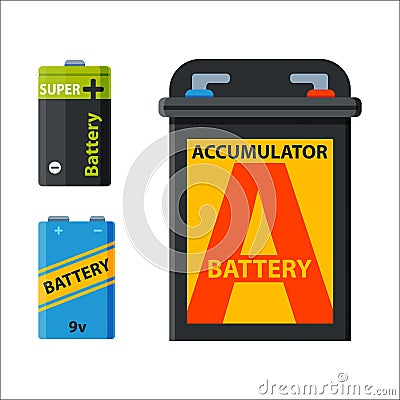 Battery energy electricity tool vector illustration. Vector Illustration