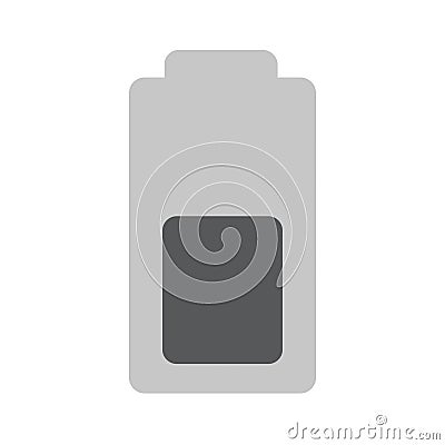 Battery half sign line vector icon. Vector Illustration