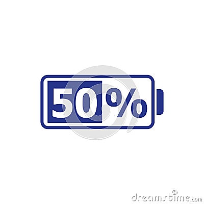 Battery icon stock vector illustration flat design style Vector Illustration