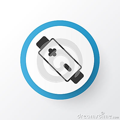 Battery Icon Symbol. Premium Quality Alkaline Element In Trendy Style. Vector Illustration