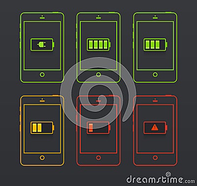 Battery Icons Vector Illustration