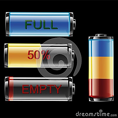 Battery Indicator Stock Photo