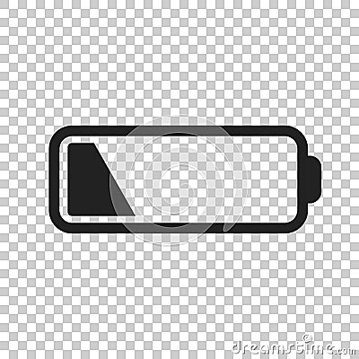 Battery level indicator. Vector illustration on isolated background. Vector Illustration