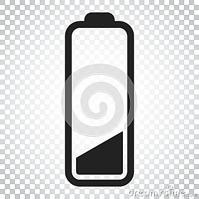 Battery level indicator. Vector illustration on isolated background. Simple business concept pictogram. Vector Illustration