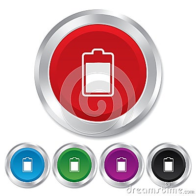 Battery level sign icon. Electricity symbol. Vector Illustration