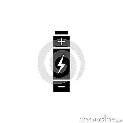 Battery, lightning icon on white background. Can be used for web, logo, mobile app, UI UX Vector Illustration