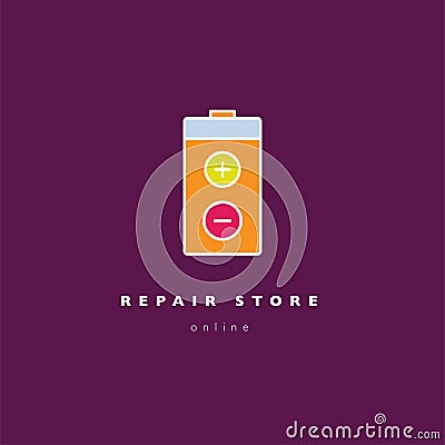 Battery linear trendy icon Stock Photo