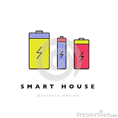 Battery linear trendy icon Vector Illustration