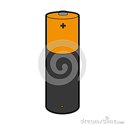 Battery lithium isolated icon Vector Illustration