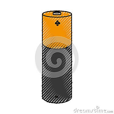 Battery lithium isolated icon Vector Illustration