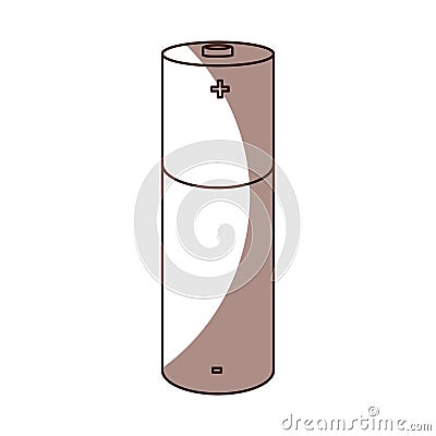 Battery lithium isolated icon Vector Illustration