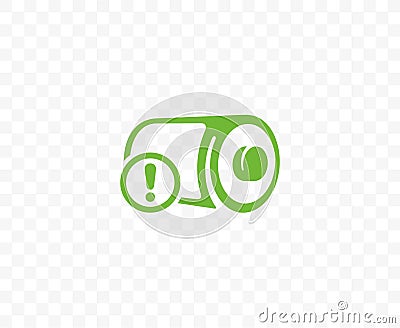 Battery with low charge level icon design. Accumulator and alkaline battery graphic Vector Illustration